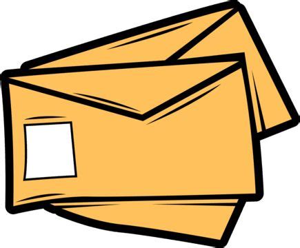 Envelope Cartoon Icon Clipart PNG Transparent Image