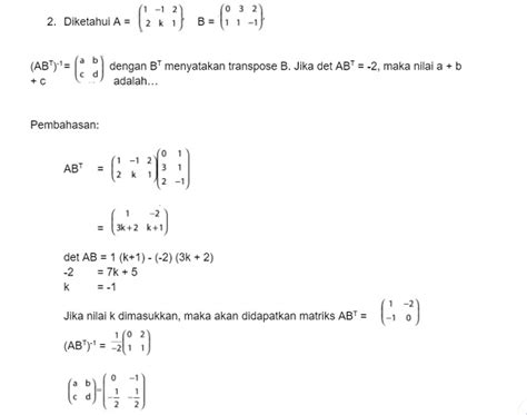 Transpose Matriks: Pengertian, Sifat, Contoh Soal dan Pembahasannya ...