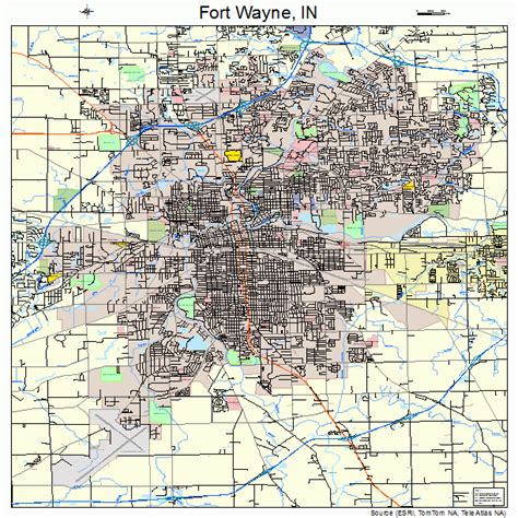 Fort Wayne Indiana Street Map 1825000