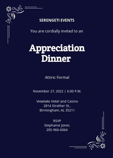 Employee Appreciation Luncheon Invitation