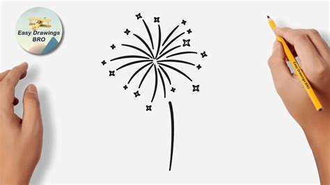 Drawing fireworks tutorial | How to draw fireworks | Easy Drawings BRO ...