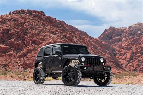 All Black Custom Jeep Wrangler Lifted and Fitted with Black Forgiato ...