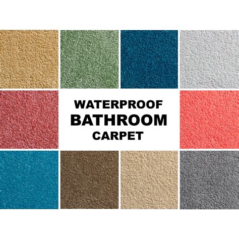 SAMPLE Waterproof BATHROOM Carpet Gel Waffle Back Soft Stain Resistant ...