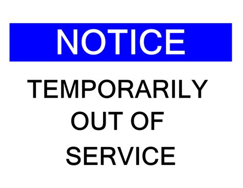 Out of Service notice - Out of Service notice | Templates, Business ...