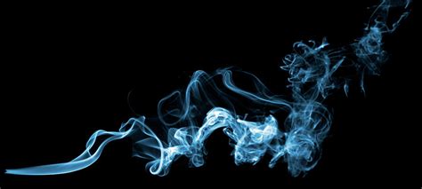 Blue Smoke On Black Background Photograph by Luvo | Pixels