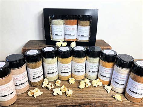 Gourmet Popcorn Seasoning Gift Set Flavored Popcorn Mix | Etsy