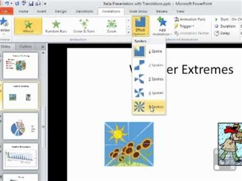 Powerpoint 2010 Tutorial - Adding Animation Effects to Objects - YouTube