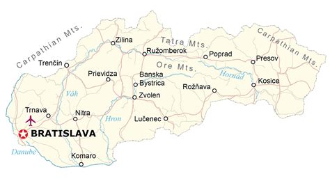 Map of Slovakia - GIS Geography