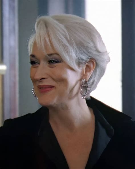 Miranda Priestly / Meryl Streep | Cute hairstyles for short hair, Short ...