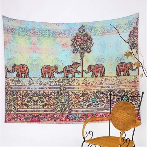 Elephants Tapestry Wall Hanging Elephant Retro Vintage Art | Etsy