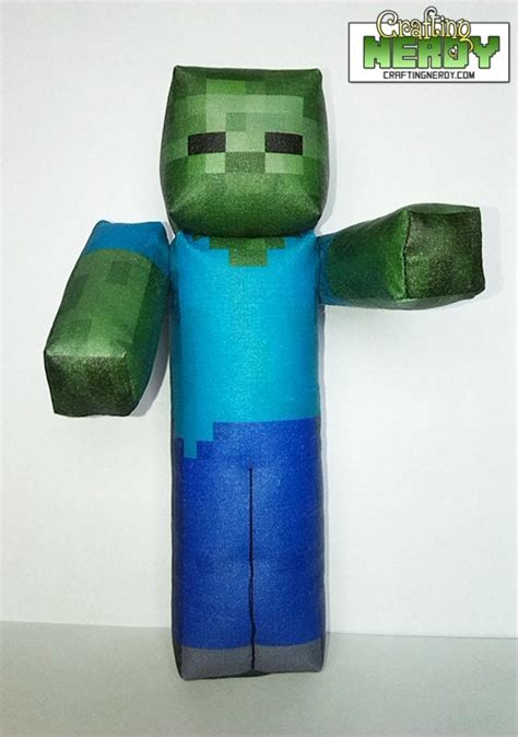 Plush Minecraft Inspired Zombie toy by CraftingNerdy on Etsy