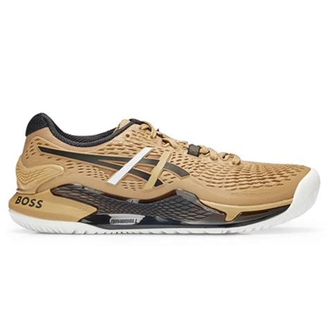 Asics Hugo Boss Gel Resolution 9 Men's Tennis Shoe Camel/black