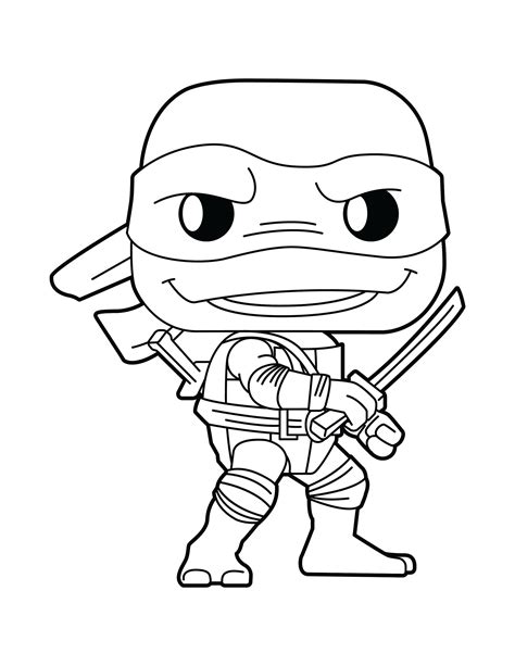 Ninja Turtle Face Coloring Page