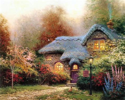 thomas kinkade Thomas Kinkade Paintings, Thomas Kinkade Art, Cottage ...