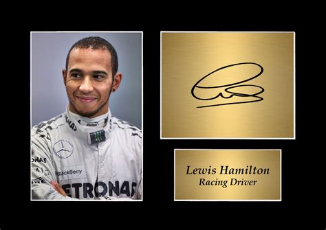 Signé Lewis Hamilton Mount Autograph Print A4 - Etsy France