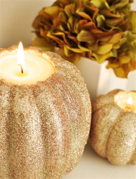 DIY Chic Pumpkin Candle Holders - Shelterness