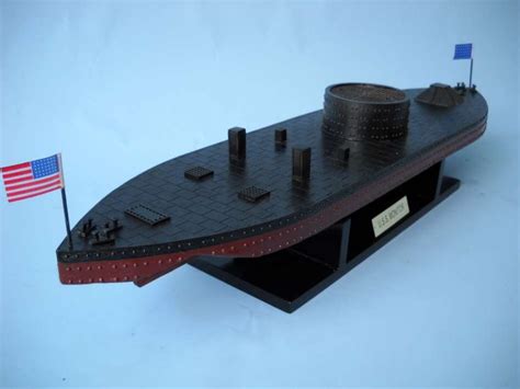 Buy USS Monitor Civil Warship Model 21in - Model Ships