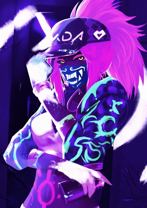 KDA Akali Neon by saggitary | Lol league of legends, League of legends ...