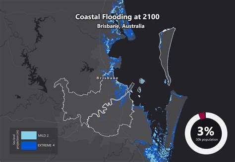 Sea Level Rise Projection Map - Brisbane | Earth.Org