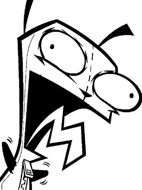 invader zim coloring pages gaz - Clip Art Library