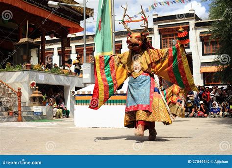 Cham dance performance editorial photography. Image of cultural - 27044642