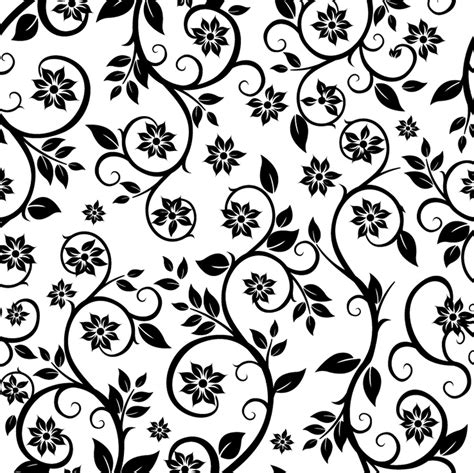 Seamless Floral Pattern Silhouette of a Floral Clipart - Etsy Australia