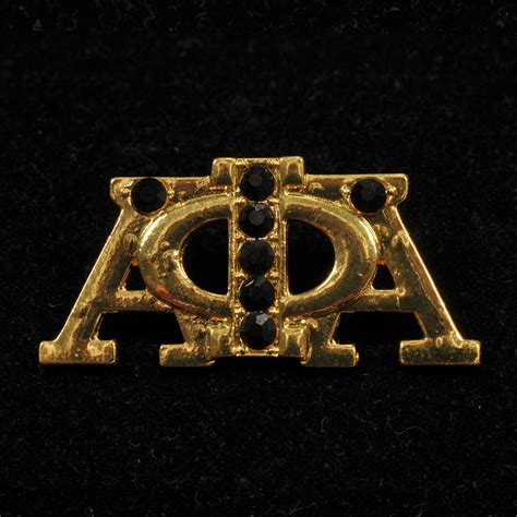 Alpha Phi Alpha Gold Black Crystal Pin – Soror Bling