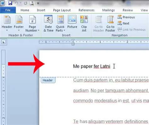 How To Edit a Header in Word 2010 - Solve Your Tech