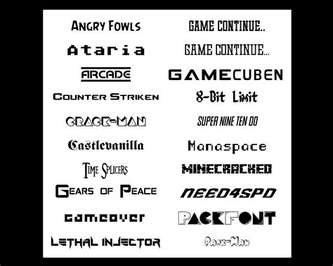 Gaming Font Pack 40 Different Fonts With 80 Variations - Etsy