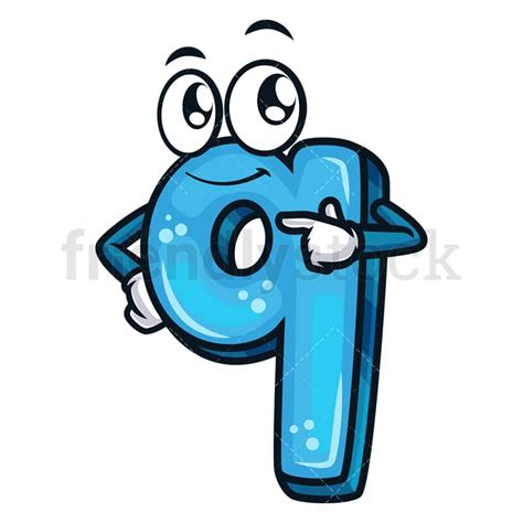 Lowercase Letter Q Cartoon Vector Clipart - FriendlyStock