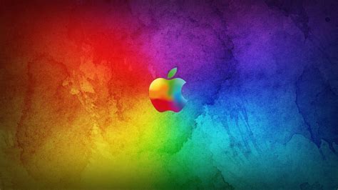 Apple Logo Wallpapers Desktop HD Wallpaper | Rainbow wallpaper, Apple ...