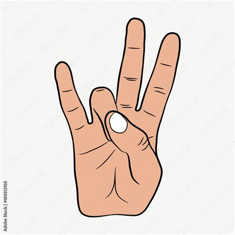 Hip-Hop hand gesture. East Coast rap sign. Vector illustration. Stock ...