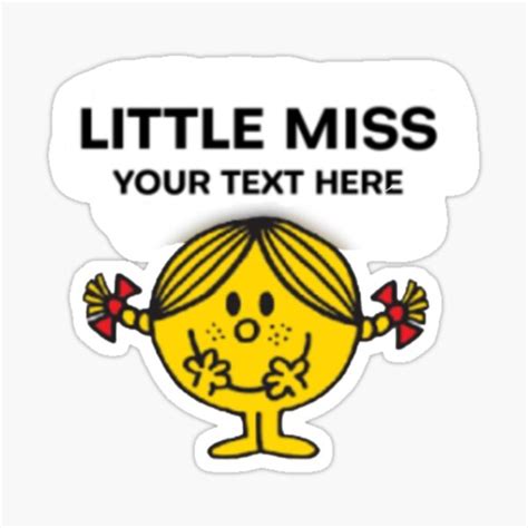 "Little Miss Custom Stickers" Sticker for Sale by WordFilms | Redbubble