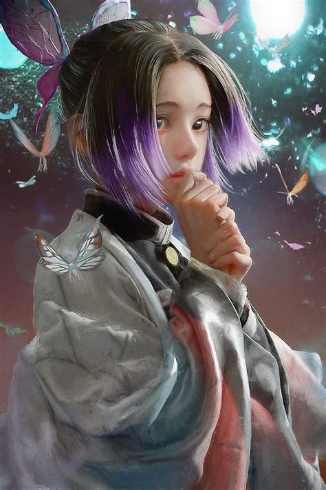 Kimetsu no Yaiba, 애니메이션 소녀들, 2D, 팬 아트, 디지털 아트, 수직선, dark girl fanart ...