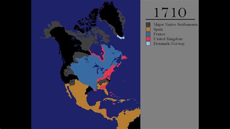 European Colonisation in North America: Every Decade - YouTube