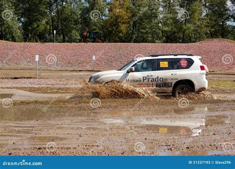 Toyota Prado During Off-road Test-drive Editorial Stock Photo - Image ...