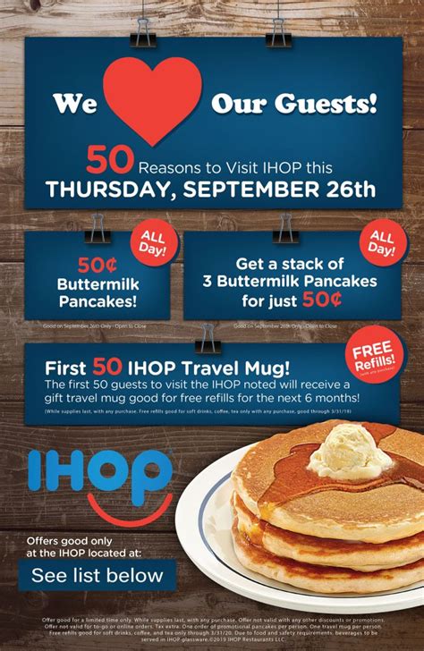 IHOP locations announce 50¢ short stacks, free mugs for Thursday only ...