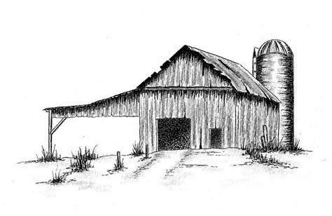 Old Rustic Barn Drawing by Michael Vigliotti - Pixels