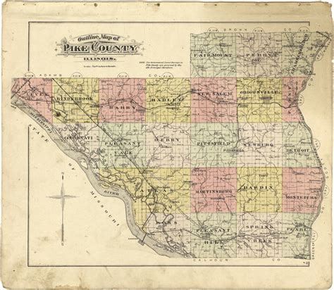 Outline Map of Pike County, Illinois | Library of Congress