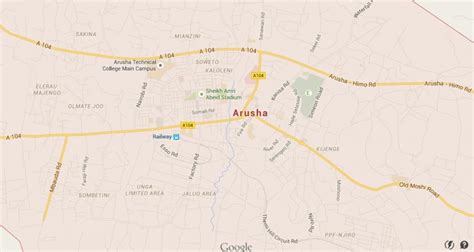 Map of Arusha