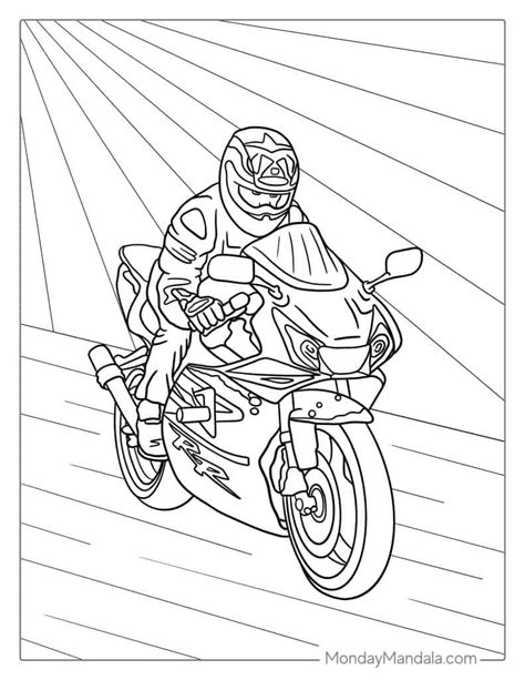 Motorcycle Helmet Coloring Page