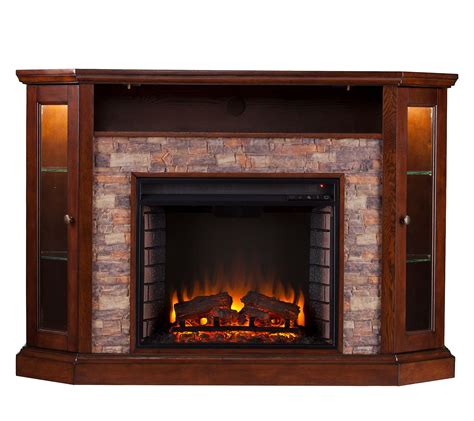 Redden Corner Convertible Electric Media Fireplace — QVC.com