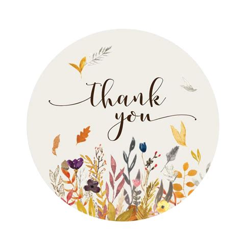 Thank You Stickers Meadow Flowers 500 Pack - Little Green Workshops