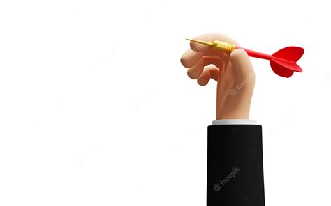 Premium Photo | Business hand holding dart isolated on white background ...