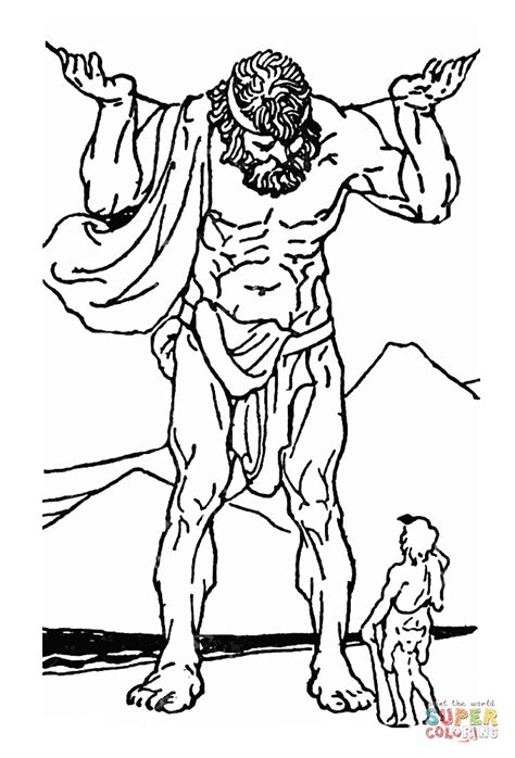 Heracles and Atlas coloring page | Free Printable Coloring Pages