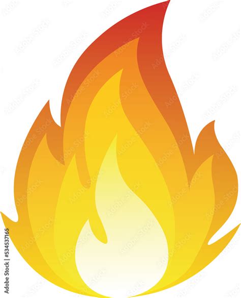 Flame icon on transparent background. Fire emoji PNG Stock Illustration ...