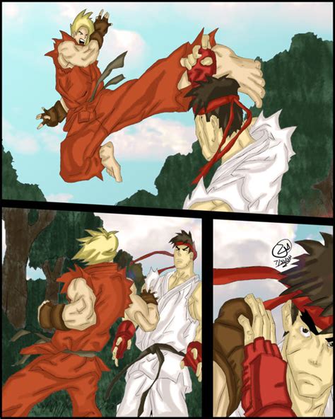 Ryu vs Ken -- colored by PaKMan-Z-Mastah on DeviantArt