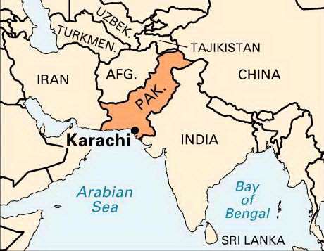 Location Of Karachi On Map - Blythe Starlene