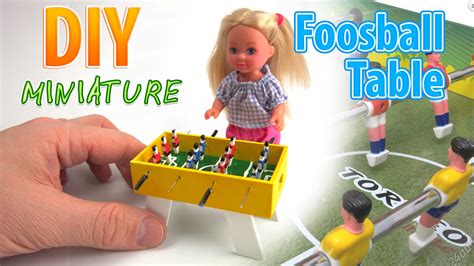 DIY desktop Mini Foosball Game Tabletop Indoor Soccer | DollHouse - YouTube