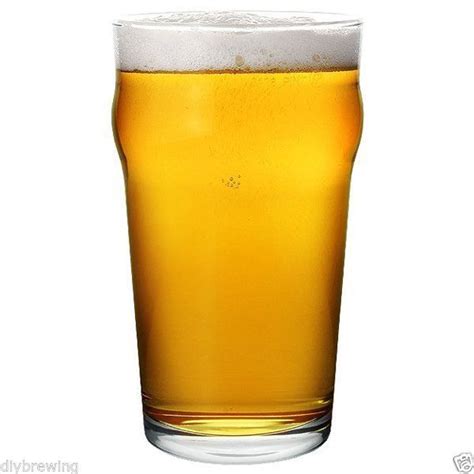 Glass Beer Nonic Pint 570ml x 6